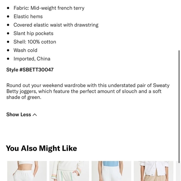 Sweaty Betty Essential joggers in fern green Size XS G79 - Picture 7 of 9